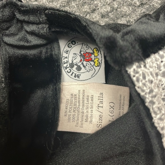 Vintage Mickey & co black velour lace collar Mickey loves Minnie 6X - Picture 4 of 5